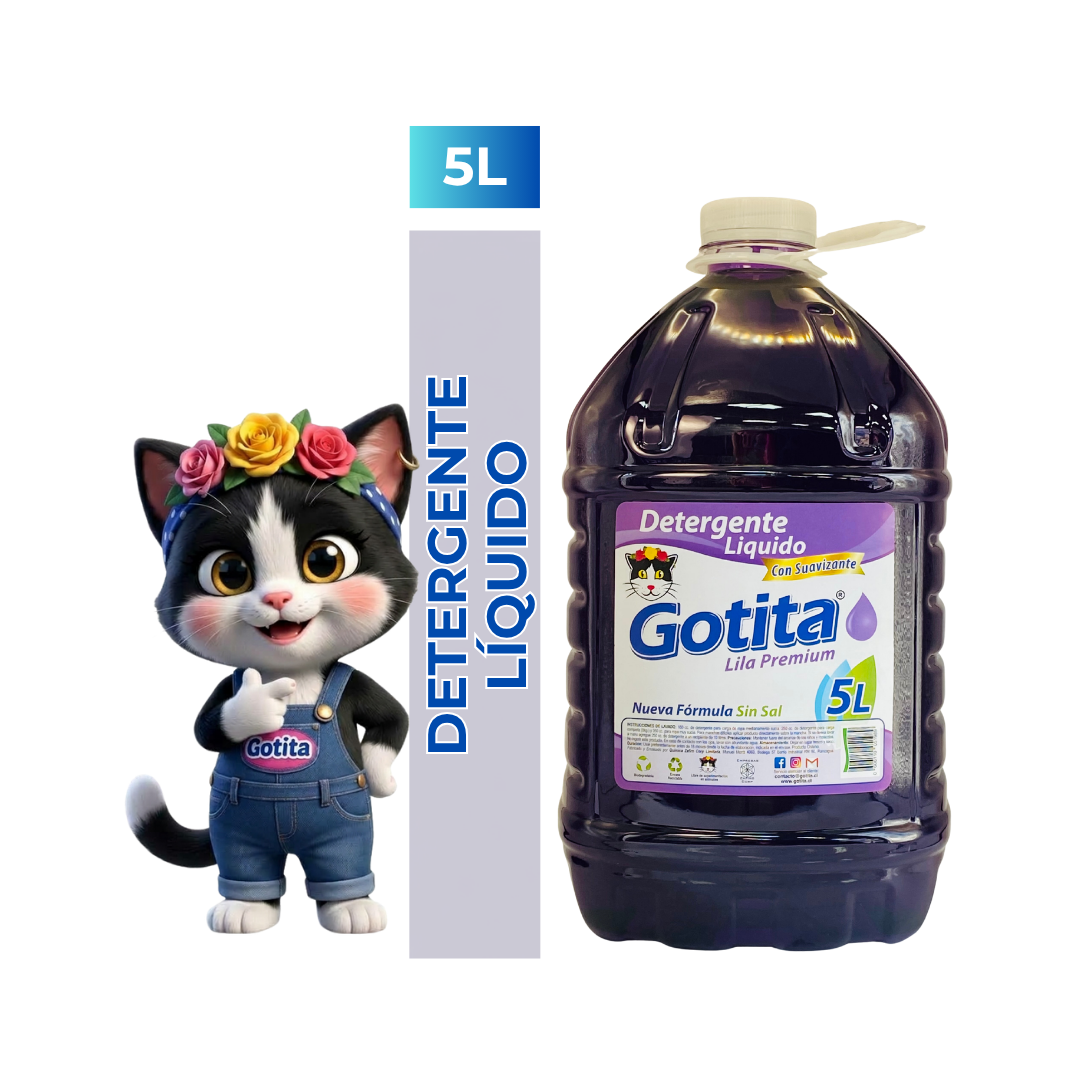 Detergente Gotita Premium Lila 5 litros